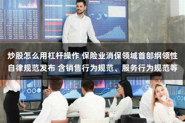 炒股怎么用杠杆操作 保险业消保领域首部纲领性自律规范发布 含销售行为规范、服务行为规范等