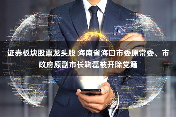 证券板块股票龙头股 海南省海口市委原常委、市政府原副市长鞠磊被开除党籍