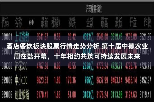 酒店餐饮板块股票行情走势分析 第十届中德农业周在盐开幕，十年相约共筑可持续发展未来