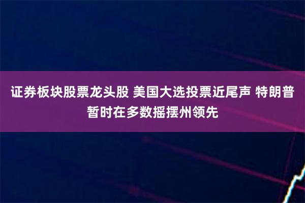 证券板块股票龙头股 美国大选投票近尾声 特朗普暂时在多数摇摆州领先