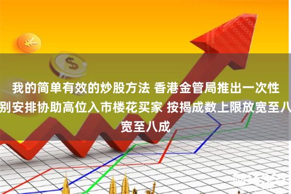 我的简单有效的炒股方法 香港金管局推出一次性特别安排协助高位入市楼花买家 按揭成数上限放宽至八成